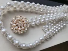 パールベルト ゴールド 帯締め 帯留め 着物 帯紐 帯飾り