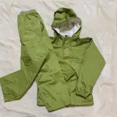mont-bell ライトグリーン レインウェア 上下セット　130 キッズ