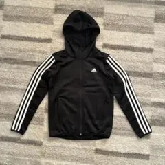 kids アディダスadidasジャージ フード付き ブラック サイズ150