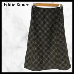 エディーバウワー　スカート　膝丈　S チェック　オフィスカジュアル　上品　大人