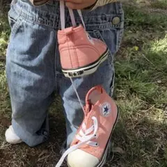 ALLSTAR 脱色コンバース  ピンク 13cm