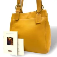 希少 オールドコーチ ショルダーバッグ トートバッグ レザー　イエロー　肩掛け