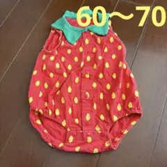 イチゴ模様ロンパース 60-70cm ハロウィン　コスプレ