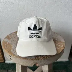 80s adidas デサント製 キャップ アディダス トレフォイルロゴ - メルカリ