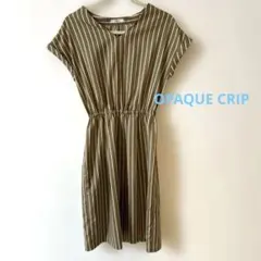 OPAQUE CLIP ストライプ 半袖ワンピース