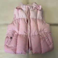 ベビー用ピンクキルティングダウンベスト