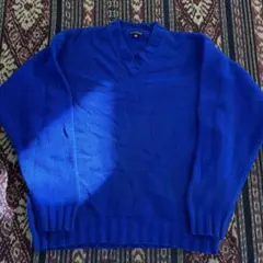 OCEAN STAR Vネック ニット 90s ワンポイント Vintage