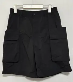 美品　ユニクロユー パラシュートカーゴショーツ S ブラックのサムネイル