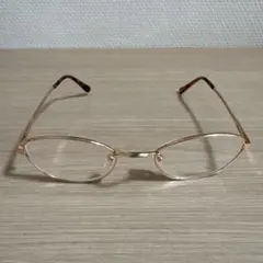 ゴールドオーバルフレームメガネ(老眼鏡)