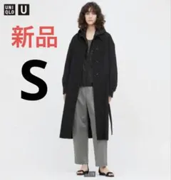 新品　ユニクロ　ユー　シャツコート＋　Sサイズ　ブラックのサムネイル