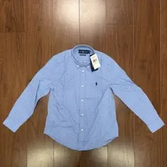 Ralph Lauren 青チェック ボタンダウンシャツ