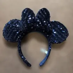 Tokyo Disney Resort カチューシャ スパンコール ネイビー