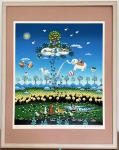 美品 イワン・ラブジン「イベリスク」リトグラフ 大作 直筆サイン入り 額縁入り 美品 イワン・ラブジン「イベリスク」リトグラフ 大作 直筆サイン入り