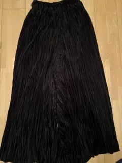 プリーツスカート 黒 ロングスカート