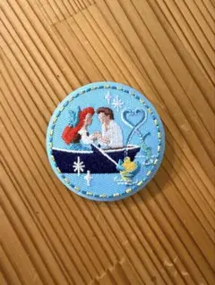 ディズニー刺繍缶バッジ　アリエル