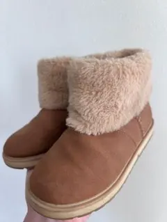 ZARA キッズ ファー ブーツ ブラウン
