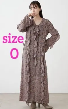 スナイデル♡ラッフルフリルバリエプリントワンピース