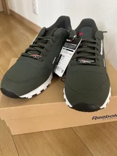Reebok Classic CLLTHR MUオリーブグリーン スニーカー