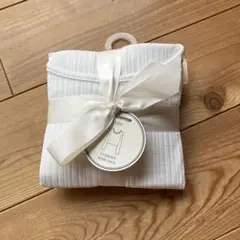 GU コットンブレンドリブクロップドワイドネックT オフホワイト　Ｍ