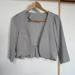 ノーカラージャケット グレー Lサイズのサムネイル
