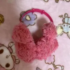 ディズニー耳当てピンク