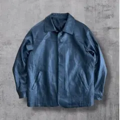 レザージャケット　ブラック　日本製　vintage ノームコア　モード　シティー