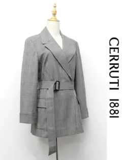 M417/CERRUTI 1881 ダブルジャケット チェック 42 グレー