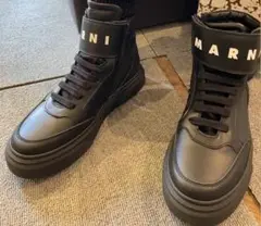 最終値下げ！！新品 MARNI ブラック ハイカットスニーカー