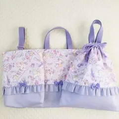 ハンドメイド　体操着袋　ユニコーン レッスンバッグ　パープル　女の子　上靴入れ