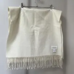 NOLLEY'S 大判マフラー カシミヤ100% ホワイト ノーリーズ