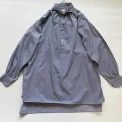 ギャレゴデスポート ストライプ柄 プルオーバー ロングシャツ コットン S