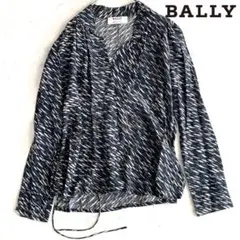 【超高級オールシルク】BALLY バリー 総柄長袖 シルク100%シャツのサムネイル