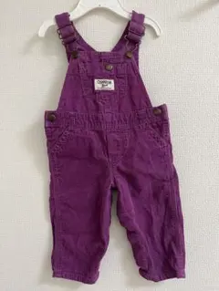 OshKosh 紫色オーバーオール　9M