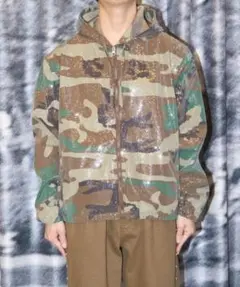AFB HOODED SPANGLE FLANNEL JACKET タイガーカモ - メルカリ