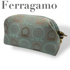 【微美品】Salvatore Ferragamo フェラガモ キャンバスポーチ