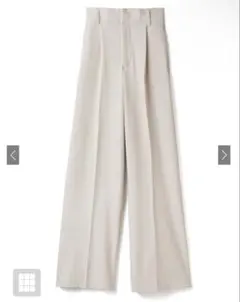 センタープレスワイドタックロングパンツ[gm615] アイボリー