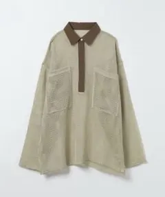 JEANASIS ジーナシス メッシュBIGポロLS ポロシャツのサムネイル