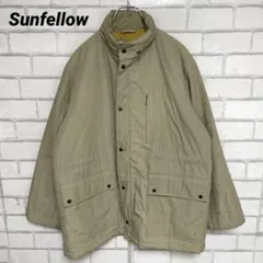 サンフェロー　ツバメコート　ミドル丈　中綿ジャケット　紳士アウター　フード収納可