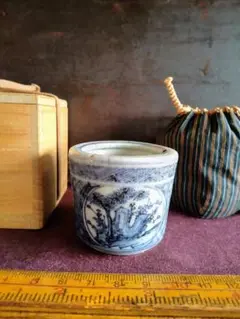 初期伊万里　筒盃　杯　香炉転用　染付　白磁　江戸時代前期　酒器 初期伊万里 筒盃 杯 香炉転用 染付 白磁 江戸時代前期 酒器 初期