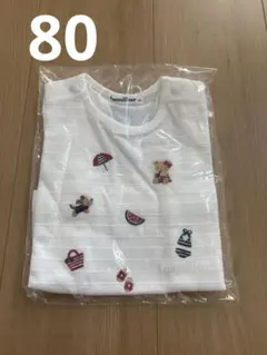 新品タグ付き ファミリア ファミちゃん ボーダー 半袖 Tシャツ 100