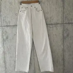 MOUSSY ホワイトデニムHW WHT LOOSE STRAIGHTサイズ23