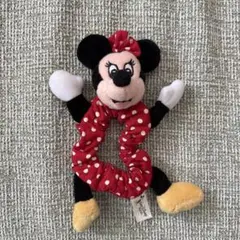 フロリダディズニーワールドミニー ぬいぐるみシュシュ　赤・白の水玉のサムネイル