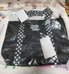 タグ付 トータリーミニー トートバッグ ブラック＆ドット ディズニーリゾート