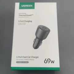 UGREEN 69W 3ポート カーチャージャー 車載充電器のサムネイル