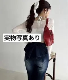one after another NICE CLAUPバックリボンデニムパンツのサムネイル