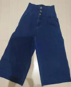 ハイウエストデニムワイドレッグパンツ 140