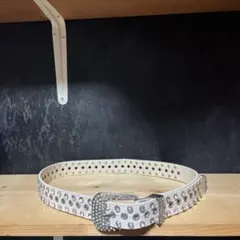 レザー　クリスタル　ビジュー　ウェスタンベルト