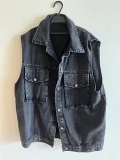 デニムベスト ブラック