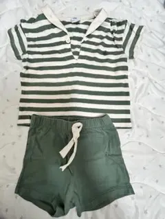 petit bateauポロシャツとショートパンツセット 12m