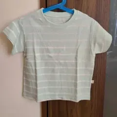 ♧aosta♧水色と白のストライプ Tシャツ 100cm